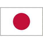 日本の国旗（日の丸）イラストフリー素材