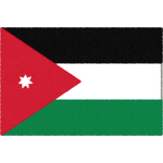 ヨルダンの国旗イラストフリー素材