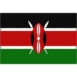 ケニアの国旗イラストフリー素材