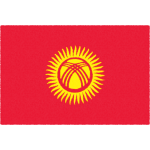 キルギスの国旗イラストフリー素材