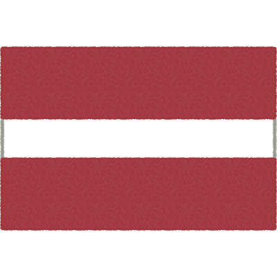 ラトビアの国旗イラストフリー素材