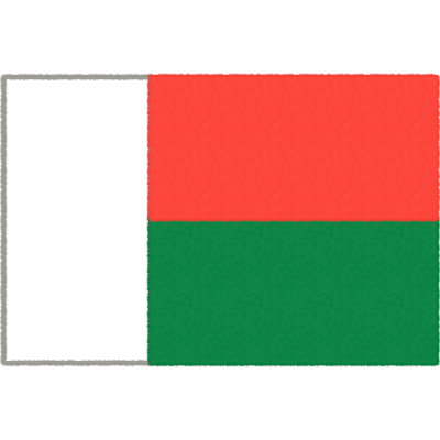 マダガスカルの国旗イラストフリー素材