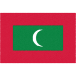 モルディブの国旗イラストフリー素材