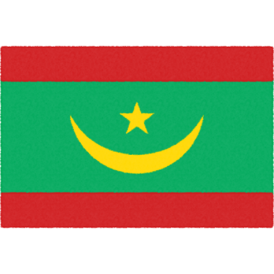 モーリタニア・イスラム共和国の国旗イラストフリー素材