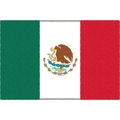 メキシコの国旗イラストフリー素材
