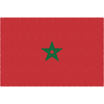 モロッコの国旗イラストフリー素材