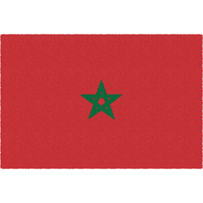 モロッコの国旗イラストフリー素材