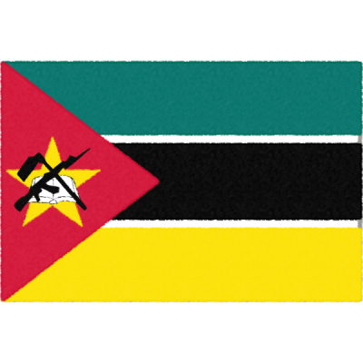 モザンビークの国旗イラストフリー素材