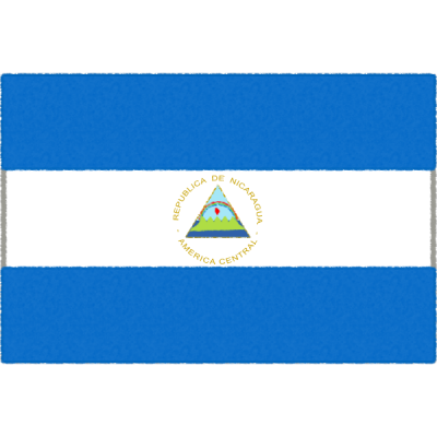 ニカラグアの国旗イラストフリー素材