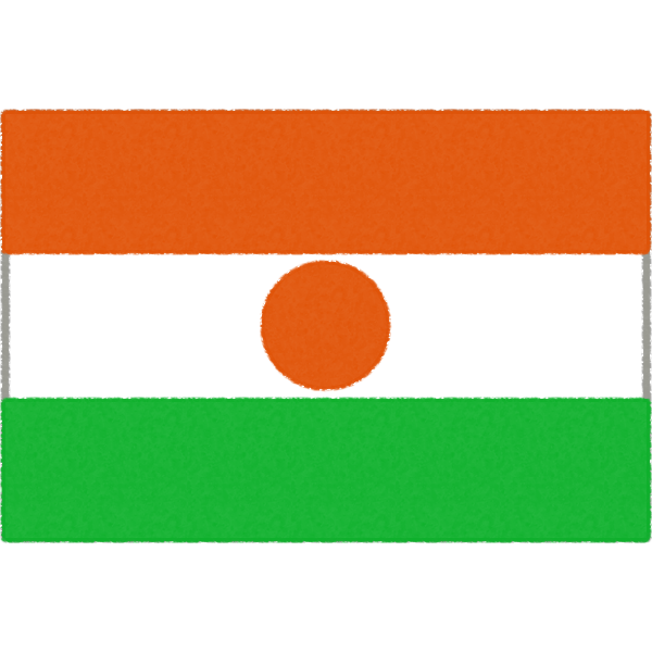 ニジェールの国旗イラストフリー素材