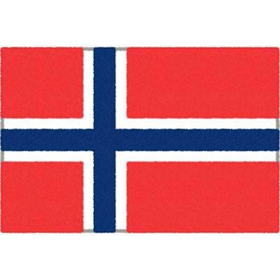 ノルウェーの国旗イラストフリー素材