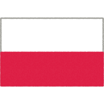 ポーランドの国旗イラストフリー素材