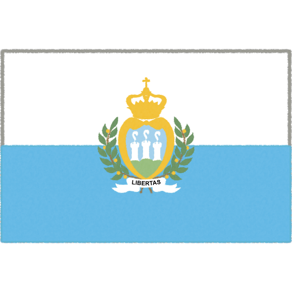 サンマリノの国旗イラストフリー素材