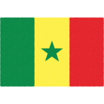 セネガルの国旗イラストフリー素材