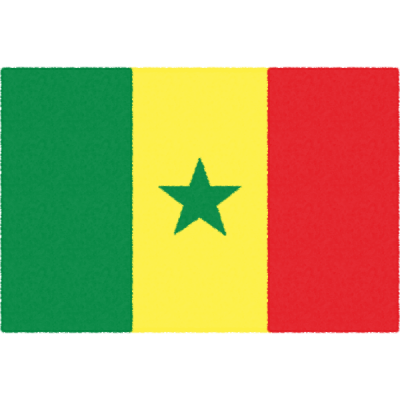 セネガルの国旗イラストフリー素材