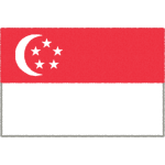 シンガポールの国旗イラストフリー素材