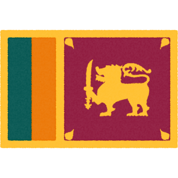 スリランカの国旗イラストフリー素材
