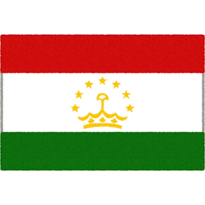 タジキスタンの国旗イラストフリー素材