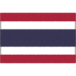 タイの国旗イラストフリー素材