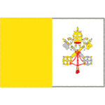 バチカン市国の国旗イラストフリー素材