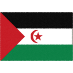 西サハラの国旗イラストフリー素材
