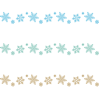 雪の結晶のライン飾り罫線