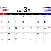 PDFカレンダー2021年3月