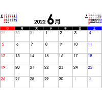 PDFカレンダー2022年6月
