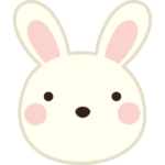 かわいいウサギの顔のイラスト