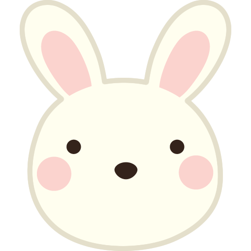 かわいいウサギの顔のイラスト