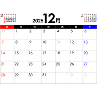 PDFカレンダー2025年12月