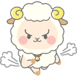 走っている羊のイラスト