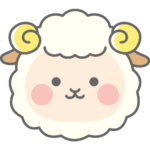 かわいい羊の顔のイラスト